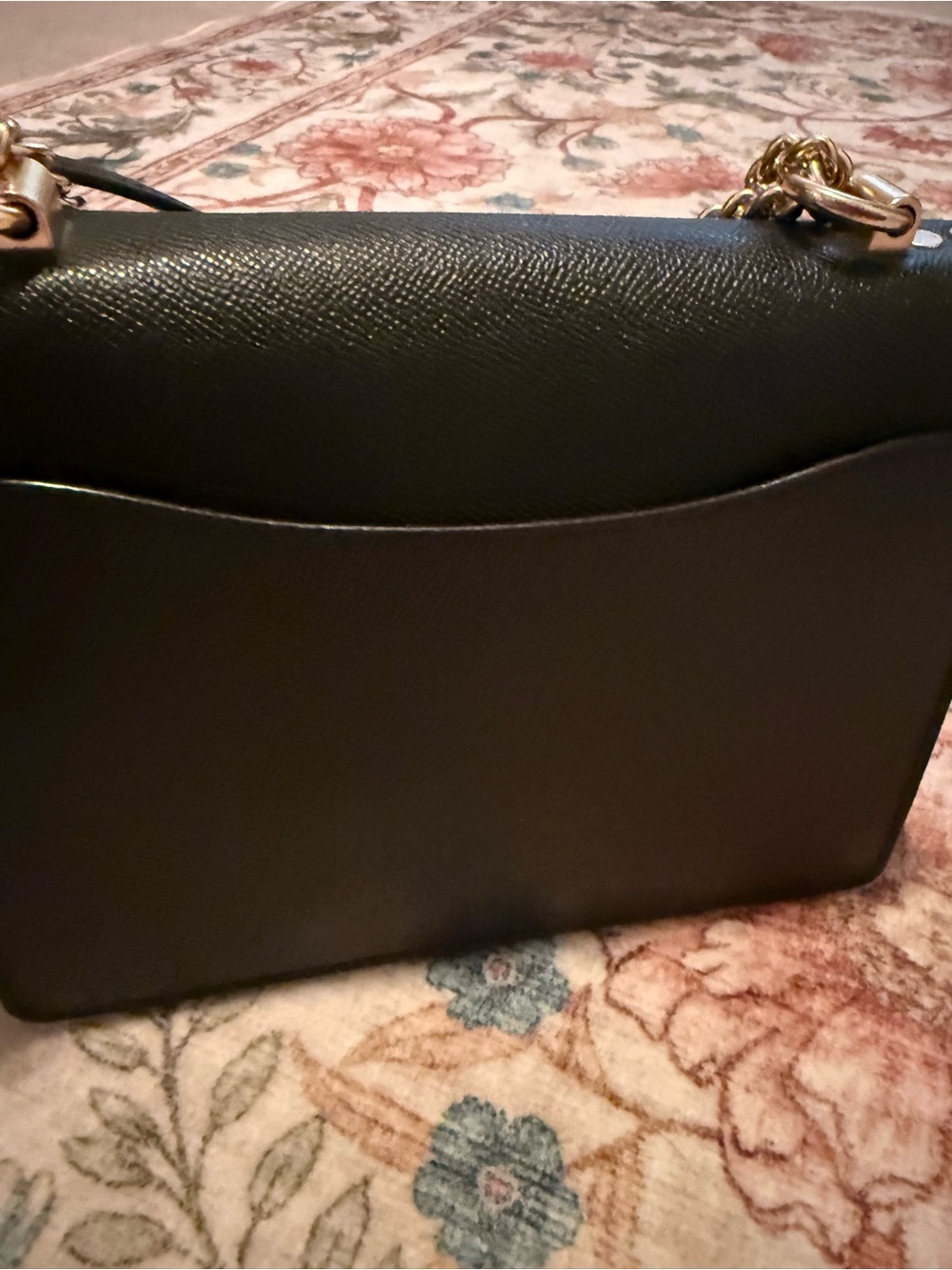 Coach Black Leather and Signature Canvas Chain Crossbody with Gold Hardware - Picture 10 of 16